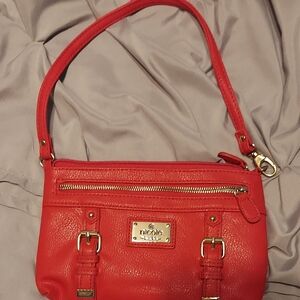 Nicole Red Leather Crossbody Bag